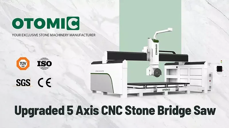 5 axis stone cutting cnc bridge saw